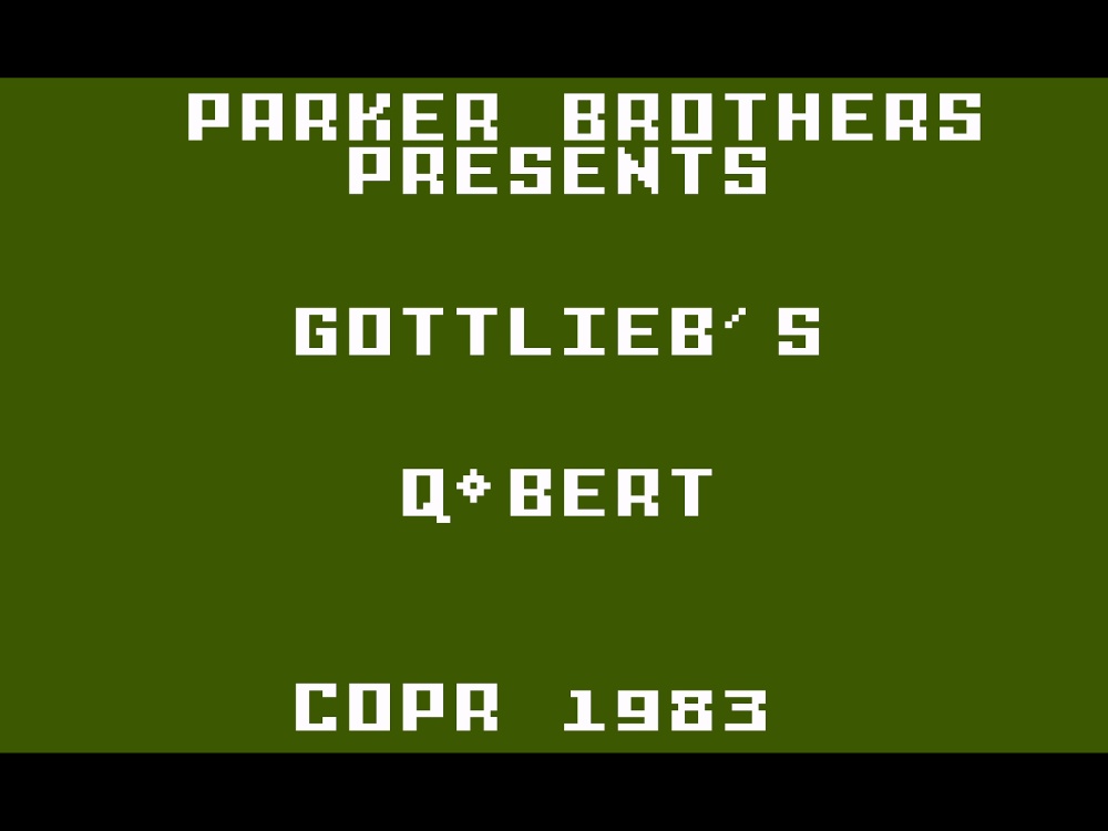 Title Screen of Qbert for Intellivision